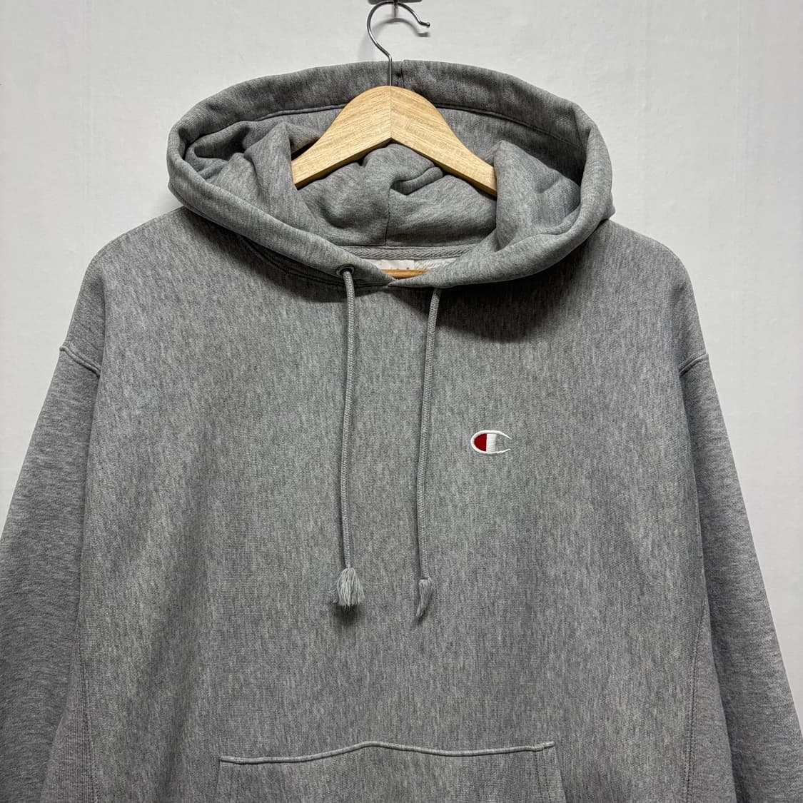 챔피온 리버스위브 그레이 후드티 상품이미지2