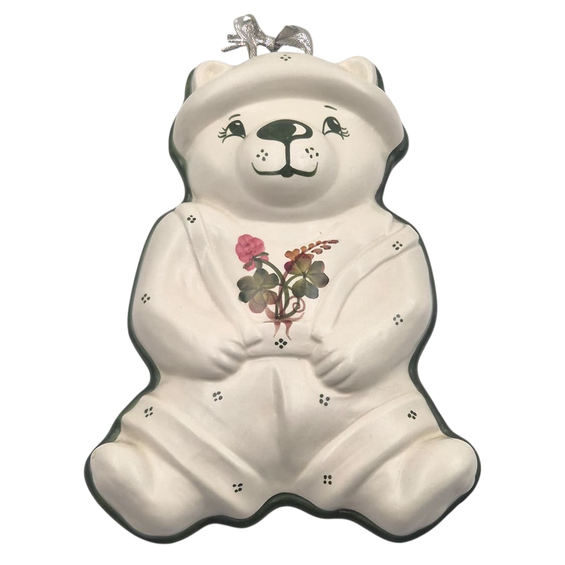 90s 이탈리아 핸드 포셀린 테디베어 벽걸이 상품이미지1