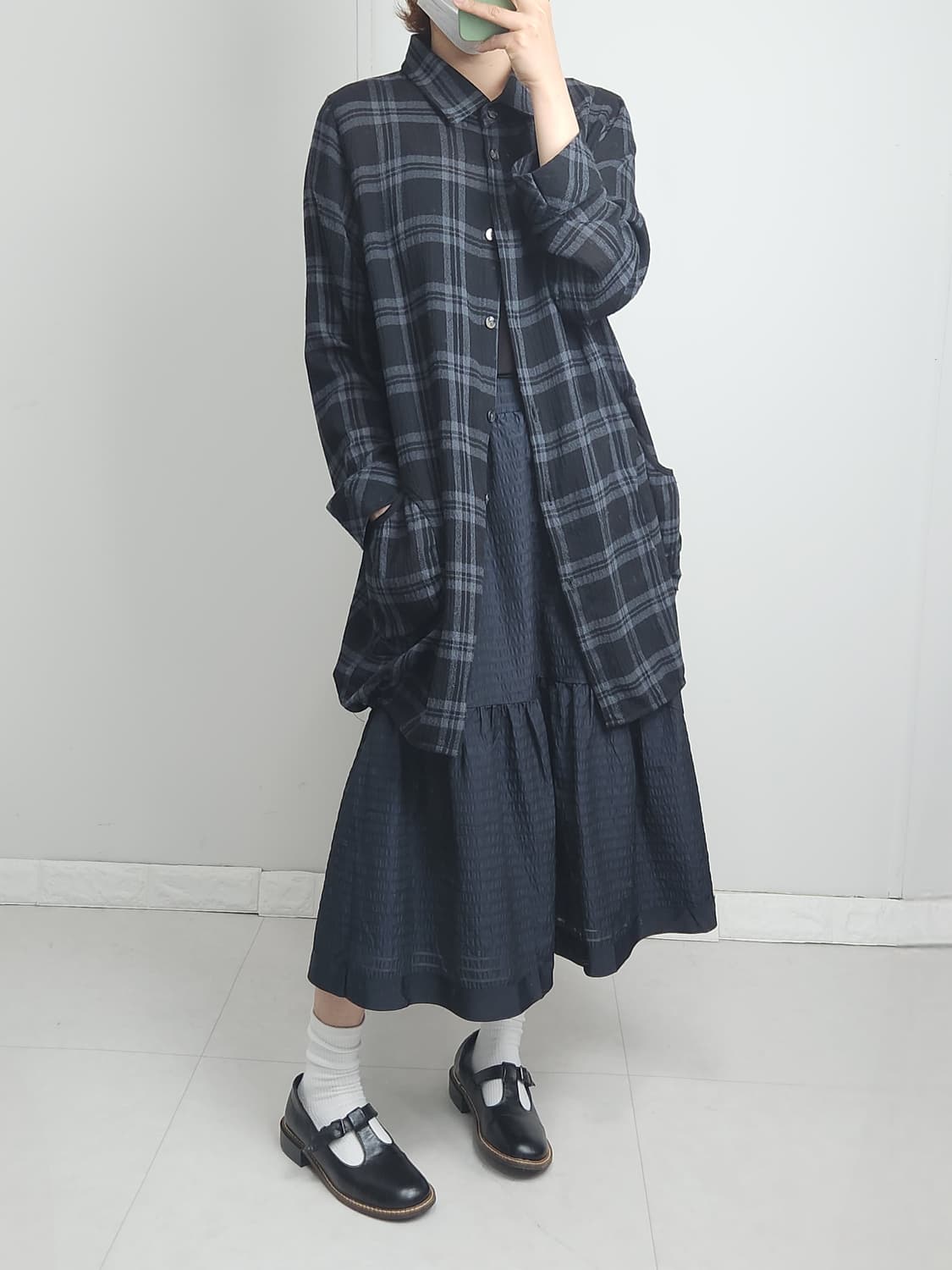 볼륨 포켓 롱 블라우스 상품이미지5