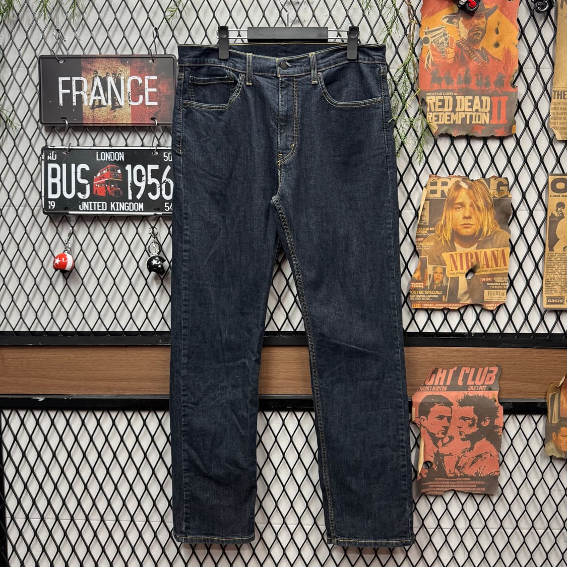 리바이스 505 데님 팬츠 레귤러 스트레이트 핏 진청 상품이미지1