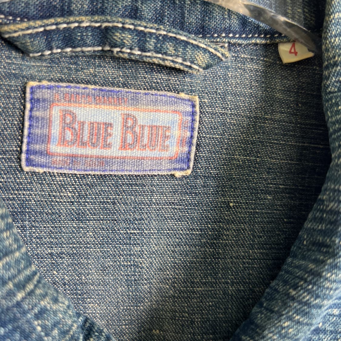 Blue Blue 블루블루재팬 라이트 데님 릴렉스 커버올 자켓 상품이미지3