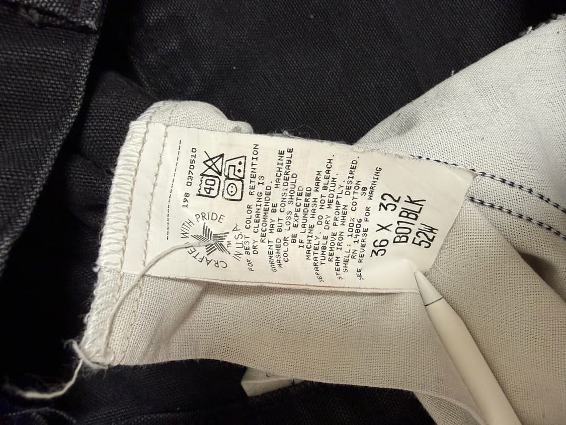 빈티지 90s 칼하트 더블니 블랙 made in usa🇺🇸 상품이미지3