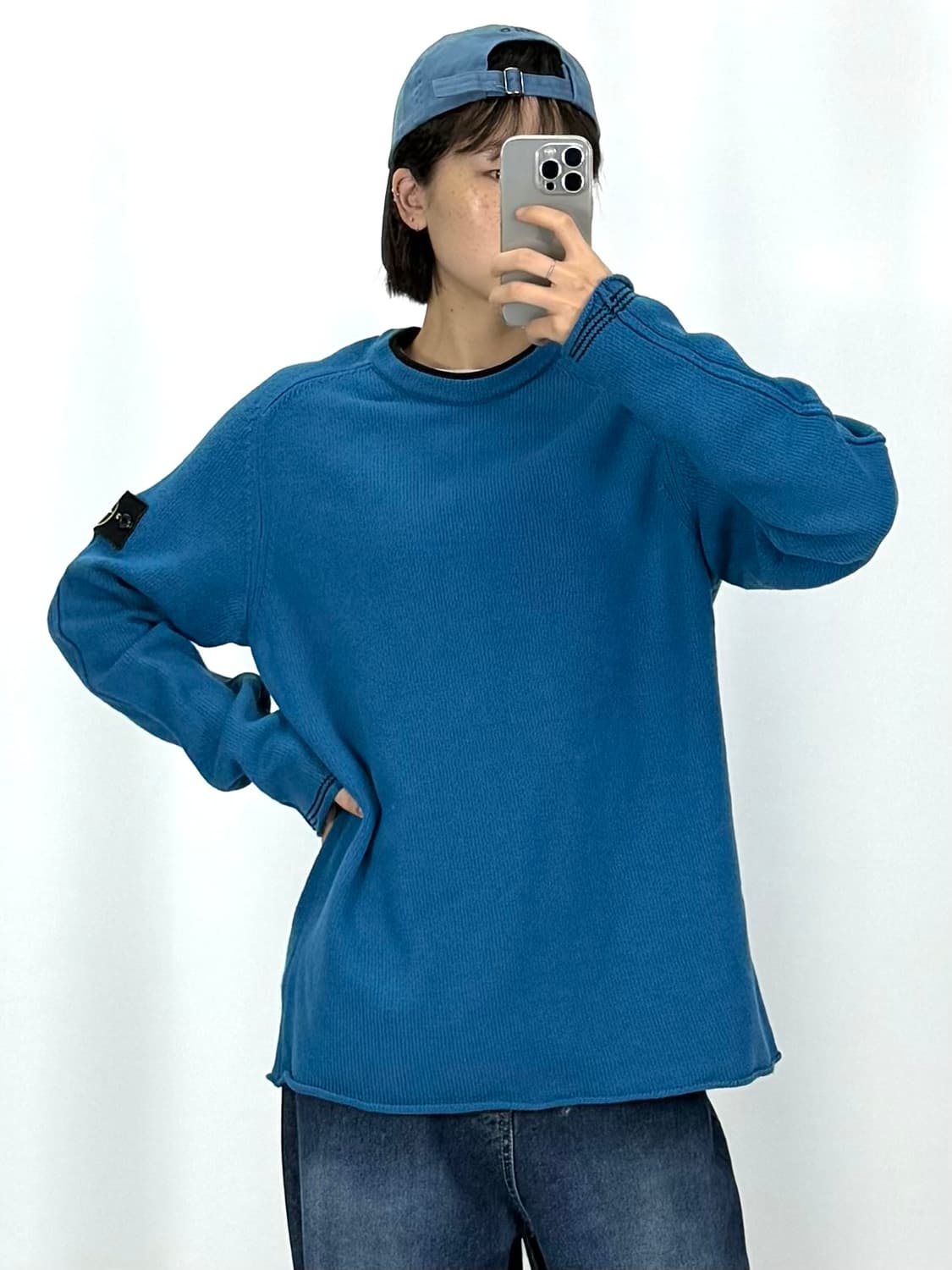 루키CK9749: 스톤 아일랜드 정품 니트 블루  상품이미지1