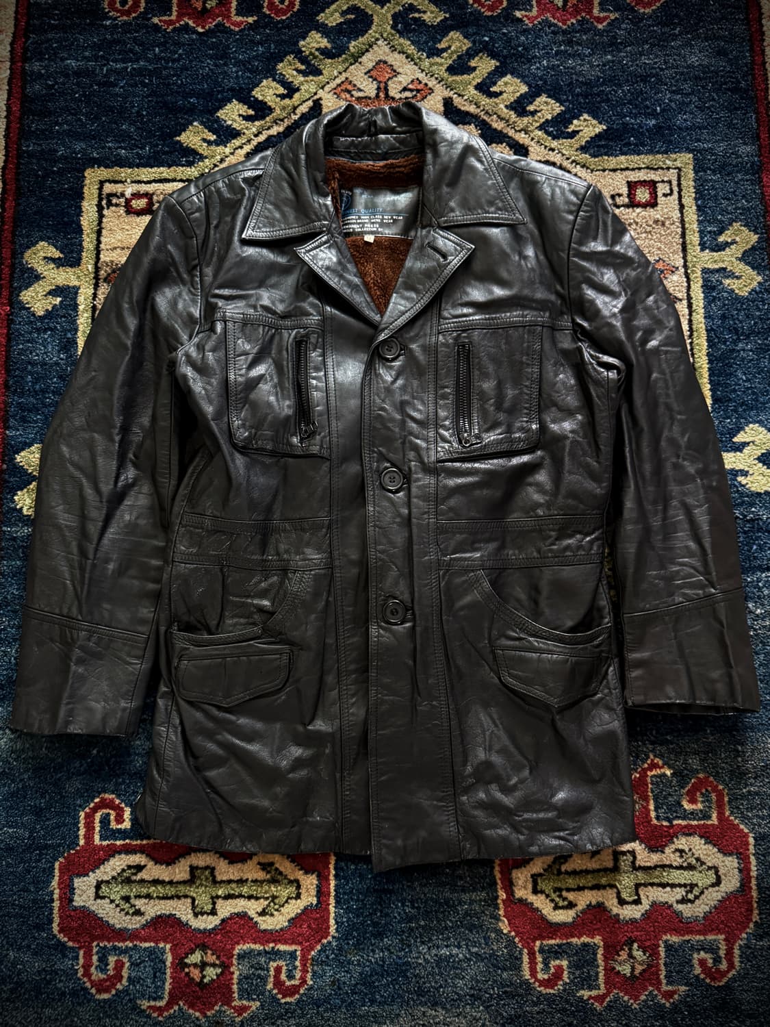 Ship Leather sherpa lined car coat 상품이미지1