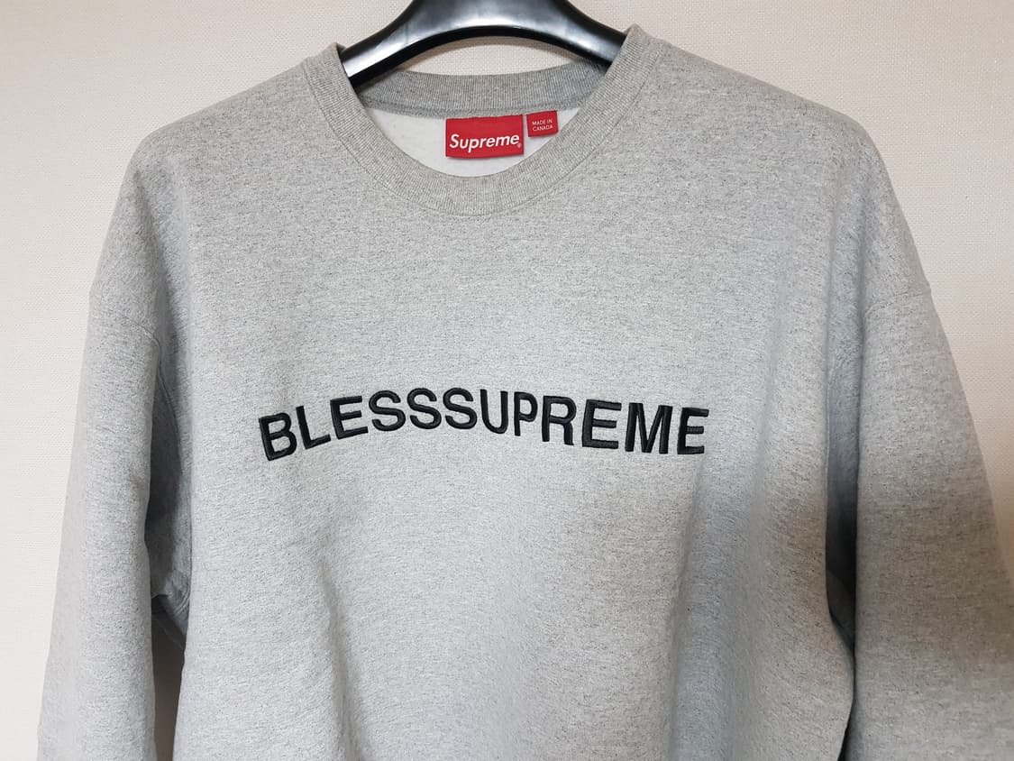 슈프림 블레스 맨투맨 티셔츠 그레이 23FW 상품이미지4