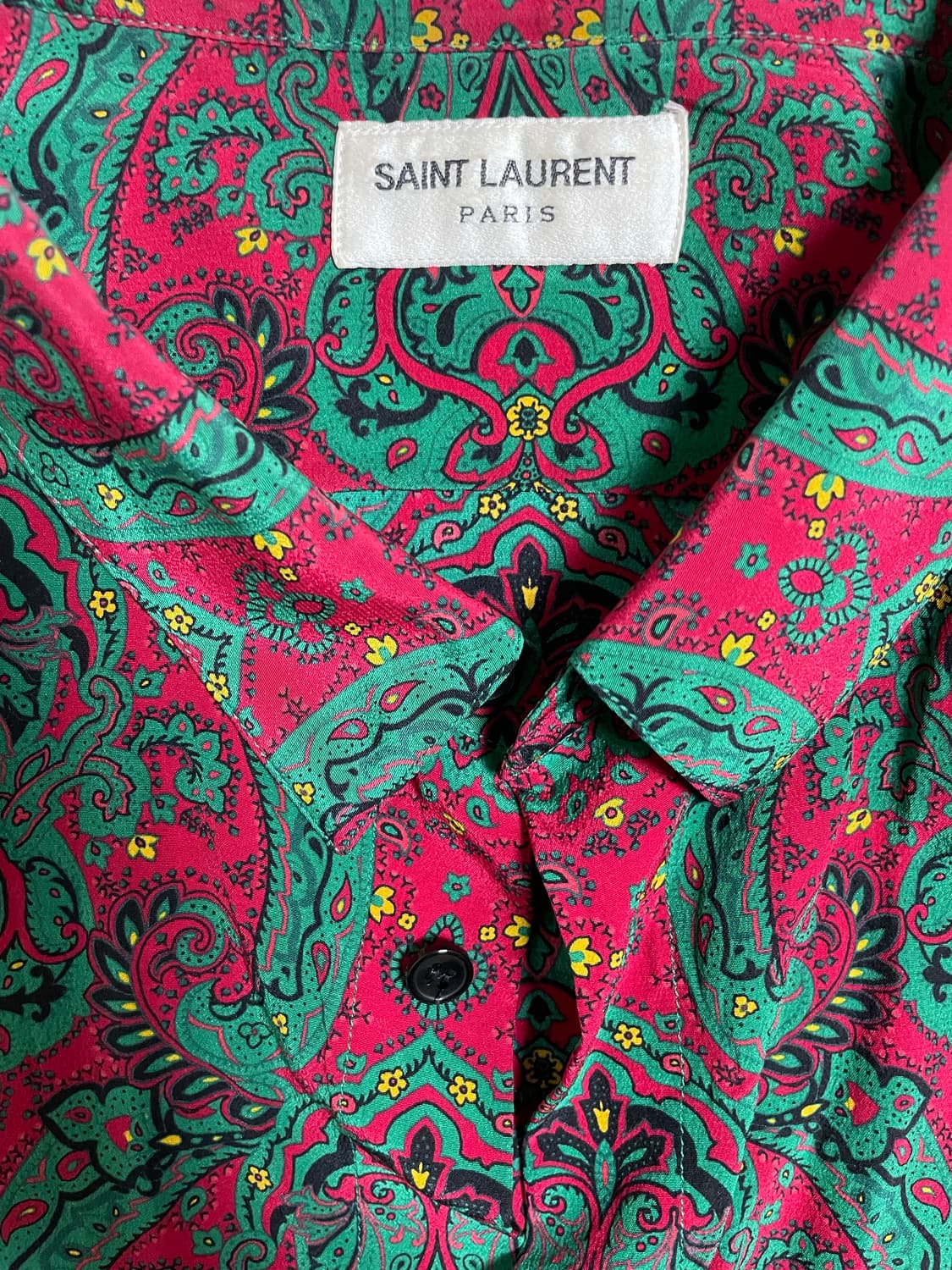 생로랑 페이즐리 실크 100% 셔츠 상품이미지5