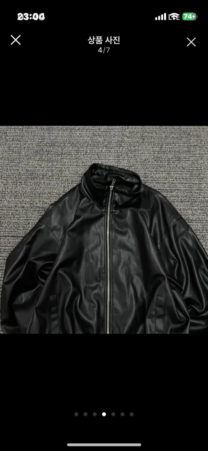 투웨이 오버핏 가죽 레더 자켓  상품이미지4