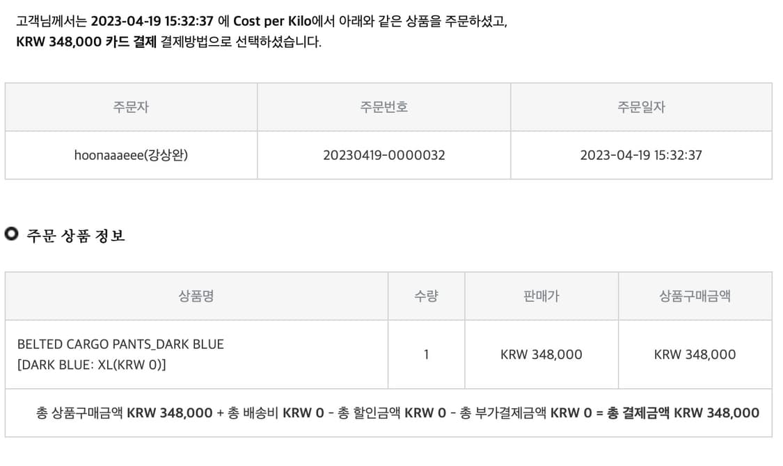 BELTED CARGO PANTS_DARK BLUE 상품이미지4