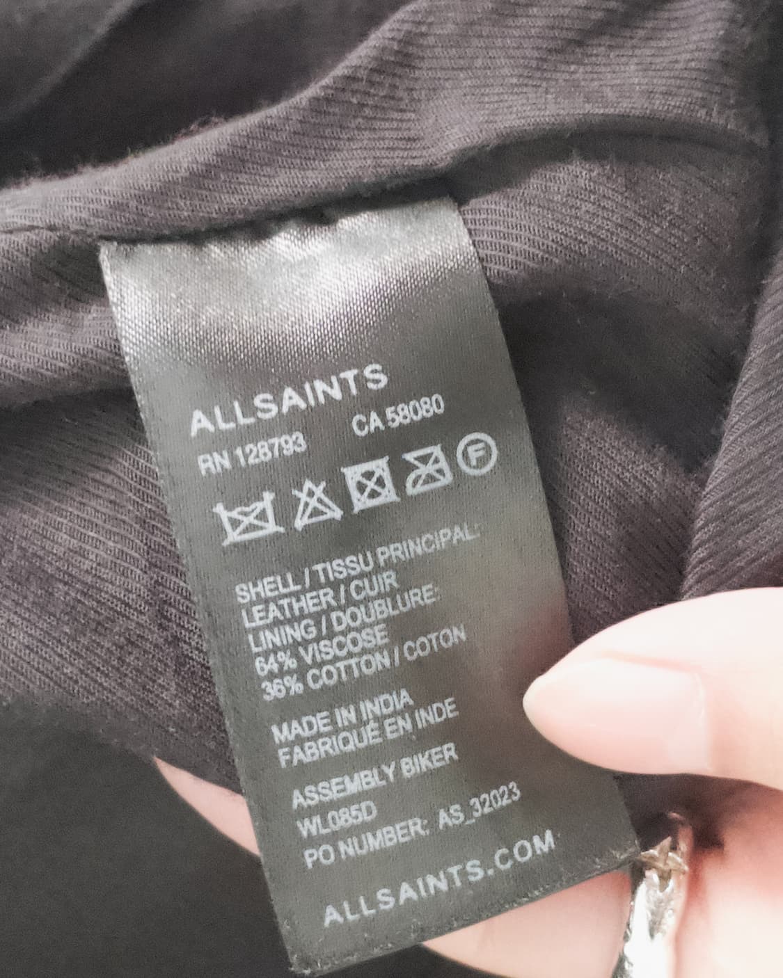 올세인츠 uk 지퍼크롭 라이더자켓 상품이미지10