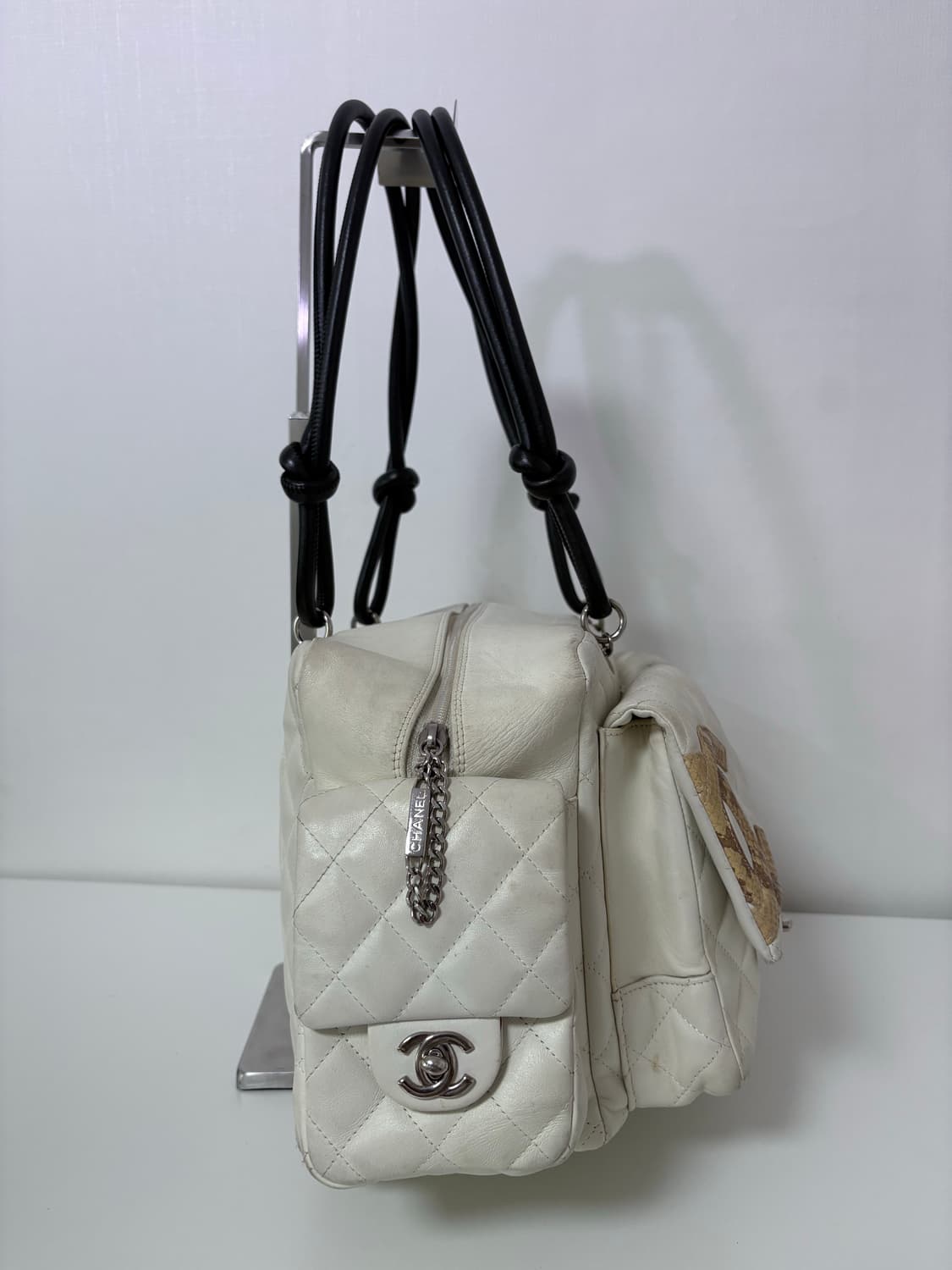 샤넬 깜봉 리포터 아이보리 숄더백 상품이미지2