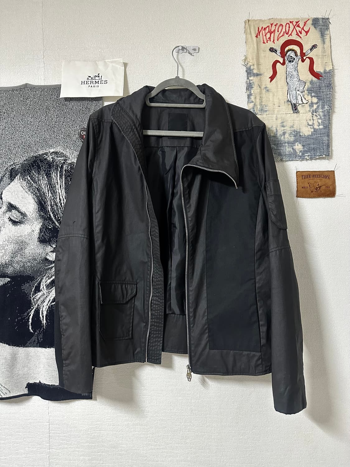 코데즈컴바인 사선집업 코티드 패널 자켓 상품이미지5