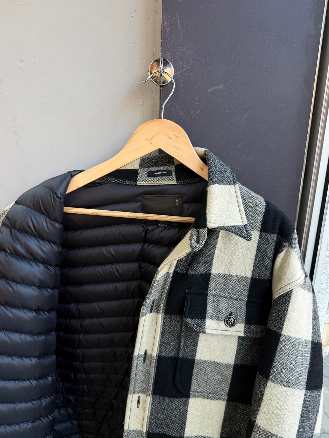 L/ R13 알써틴 구스다운 버팔로 울 패딩점퍼 상품이미지6