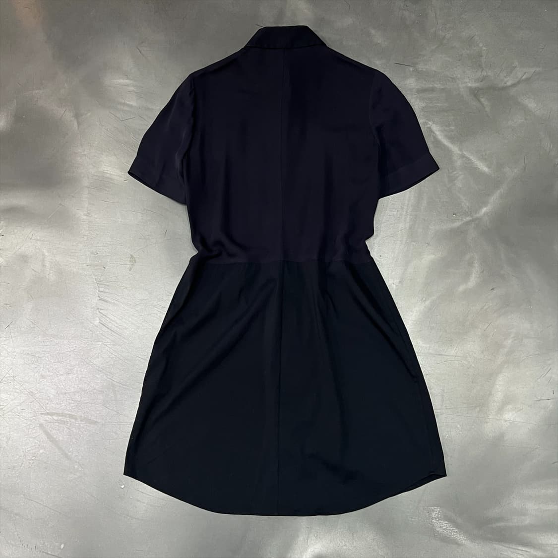  띠어리 히든버튼 배색 하프 원피스 y16092 상품이미지2