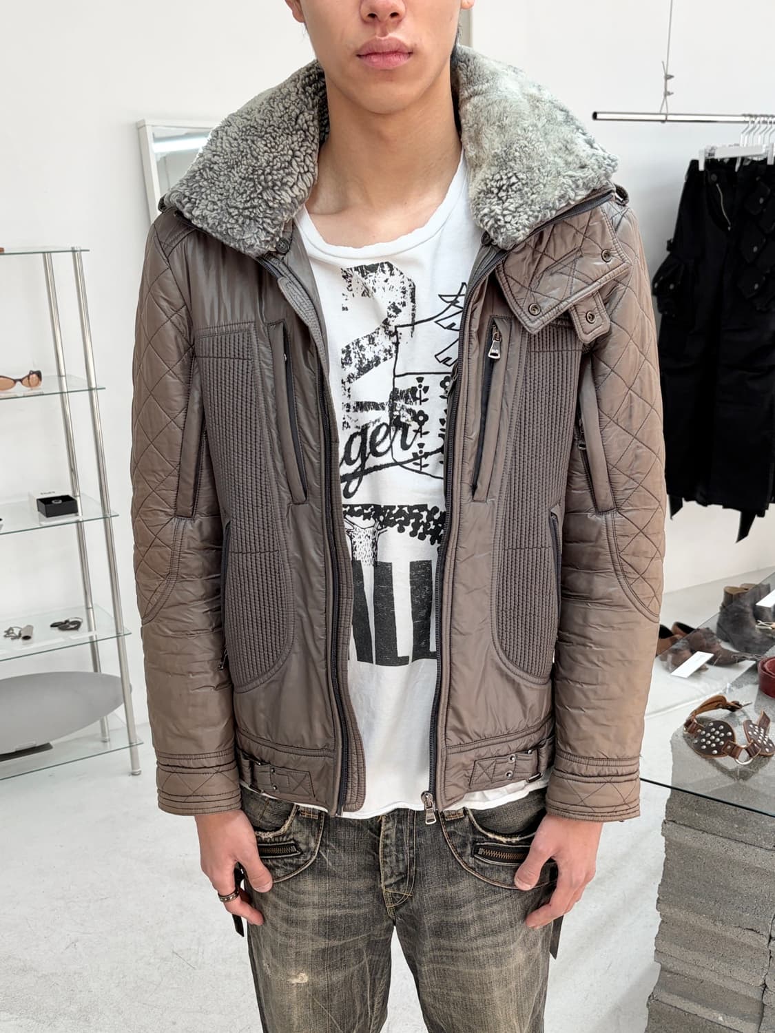 08fw 돌체앤가바나 아스트로 하이넥 10지퍼 자켓 상품이미지1