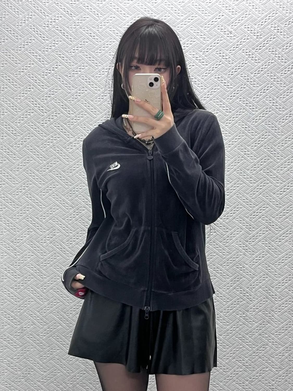 나이키 캐주얼 스포티 빅로고 벨벳 후드집업 95 C10077 상품이미지2