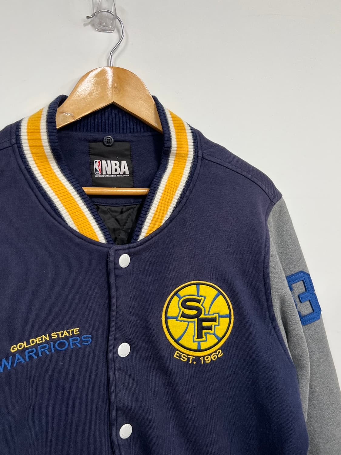 NBA 골든스테이트 워리어스 바스켓볼 바시티 자켓 상품이미지2