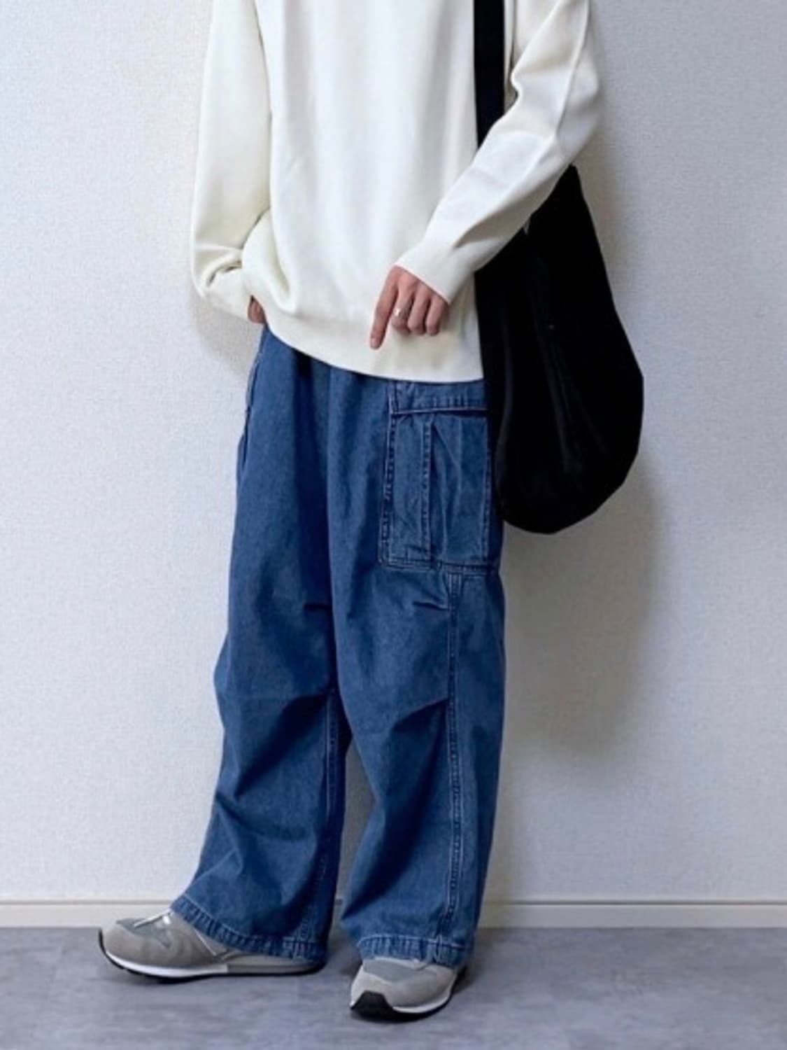 GU 슈퍼 와이드 데님 카고 팬츠 상품이미지1