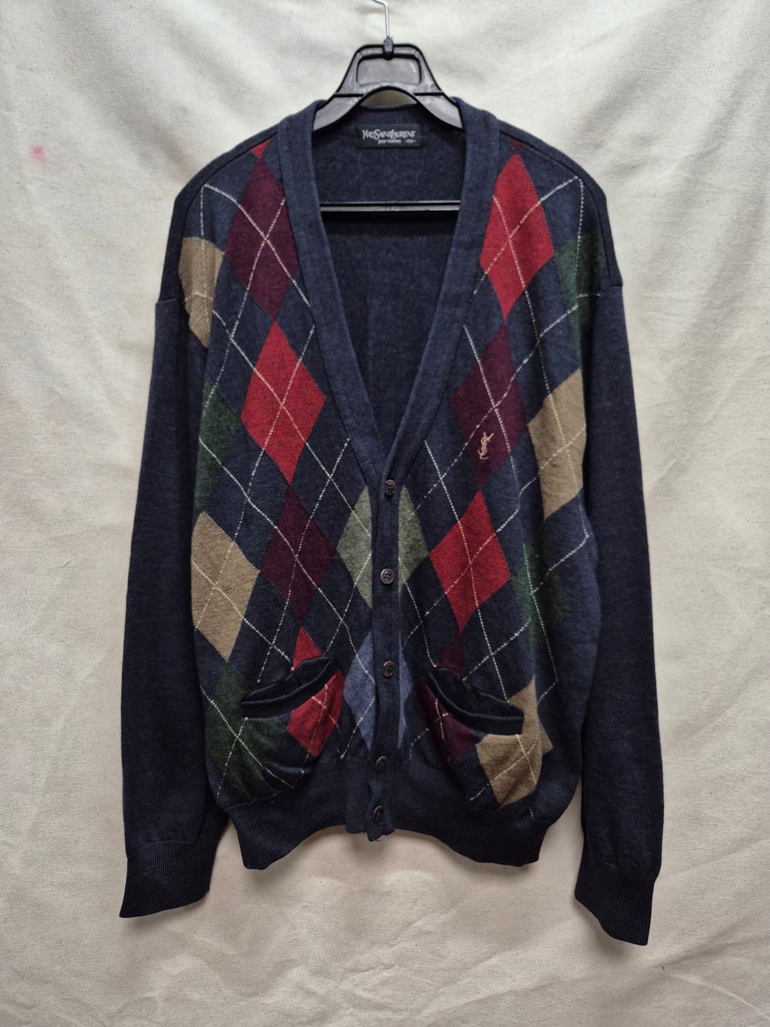 입생로랑 아가일 가디건 상품이미지1