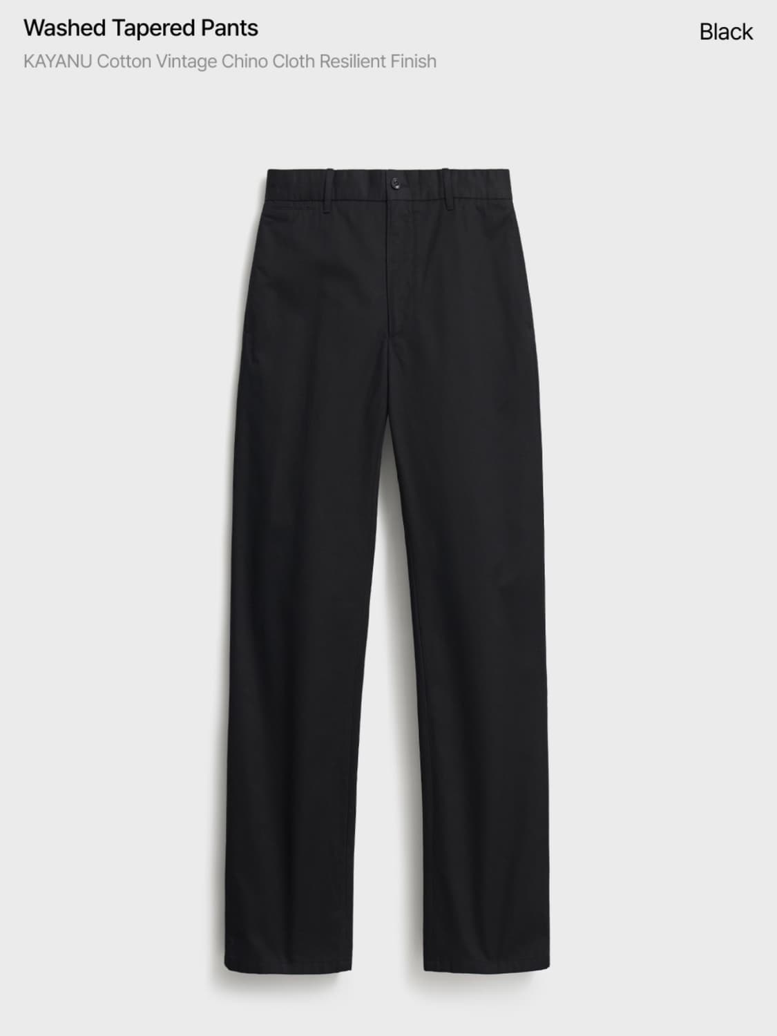 [1] 포터리 워시드 테이퍼드 팬츠 블랙 상품이미지2