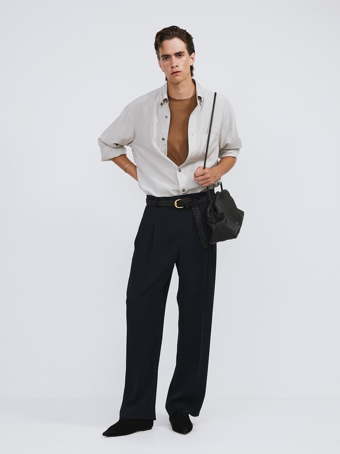 렉토 26SS 링클 플루이드 셔츠 라이트 타우페 그레이 상품이미지4