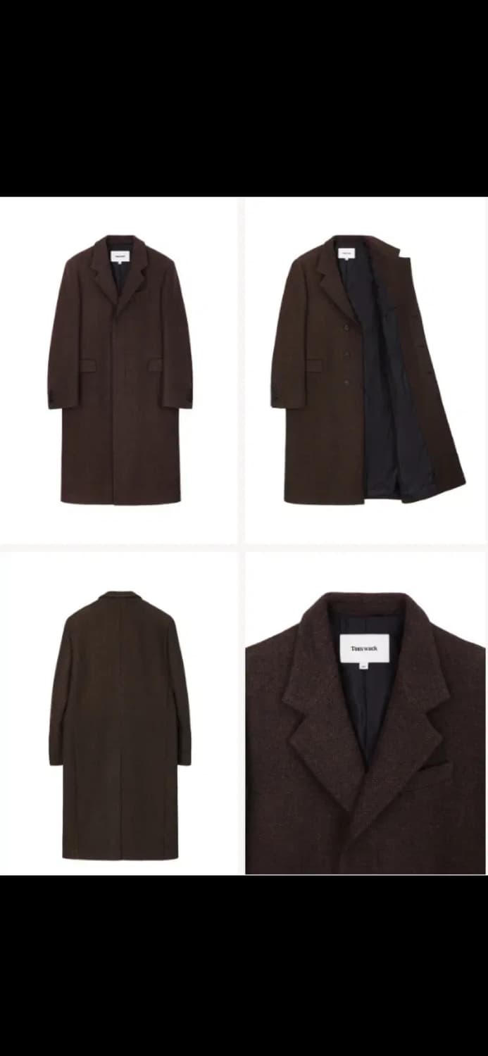 토니웩 헤링본 싱글 브레스티드 코트 새상품 상품이미지2