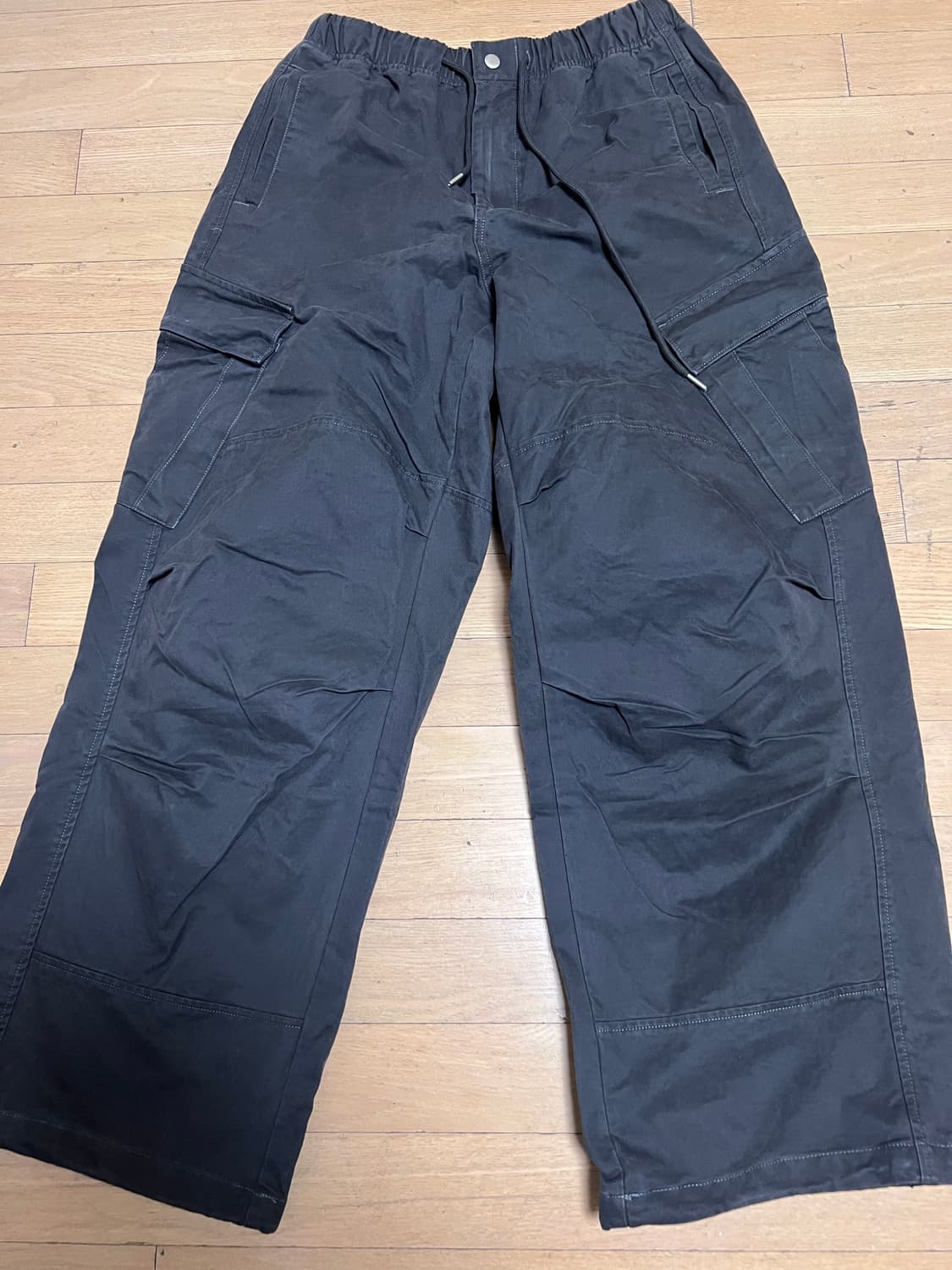 인더스트 VTG 언발란스 핀턱 파라슈트 와이드팬츠 2 상품이미지2