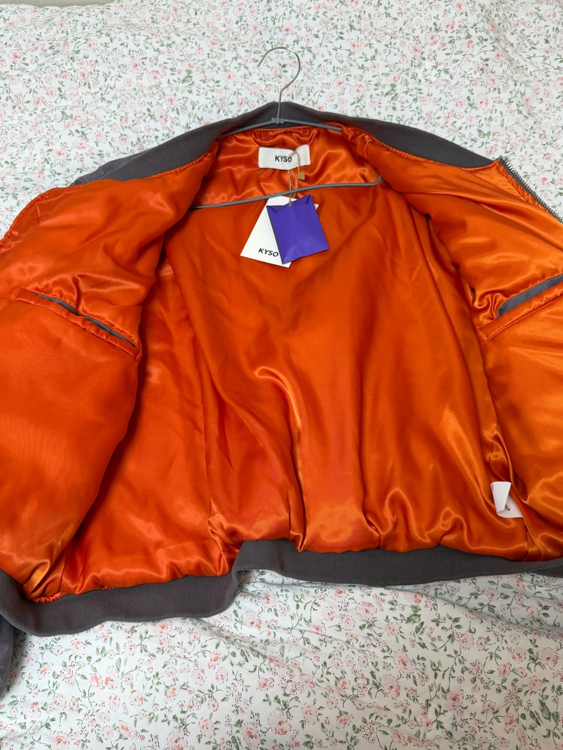 Kyso MA-1 피스심볼 워시드 빈티지 퍼플 상품이미지5