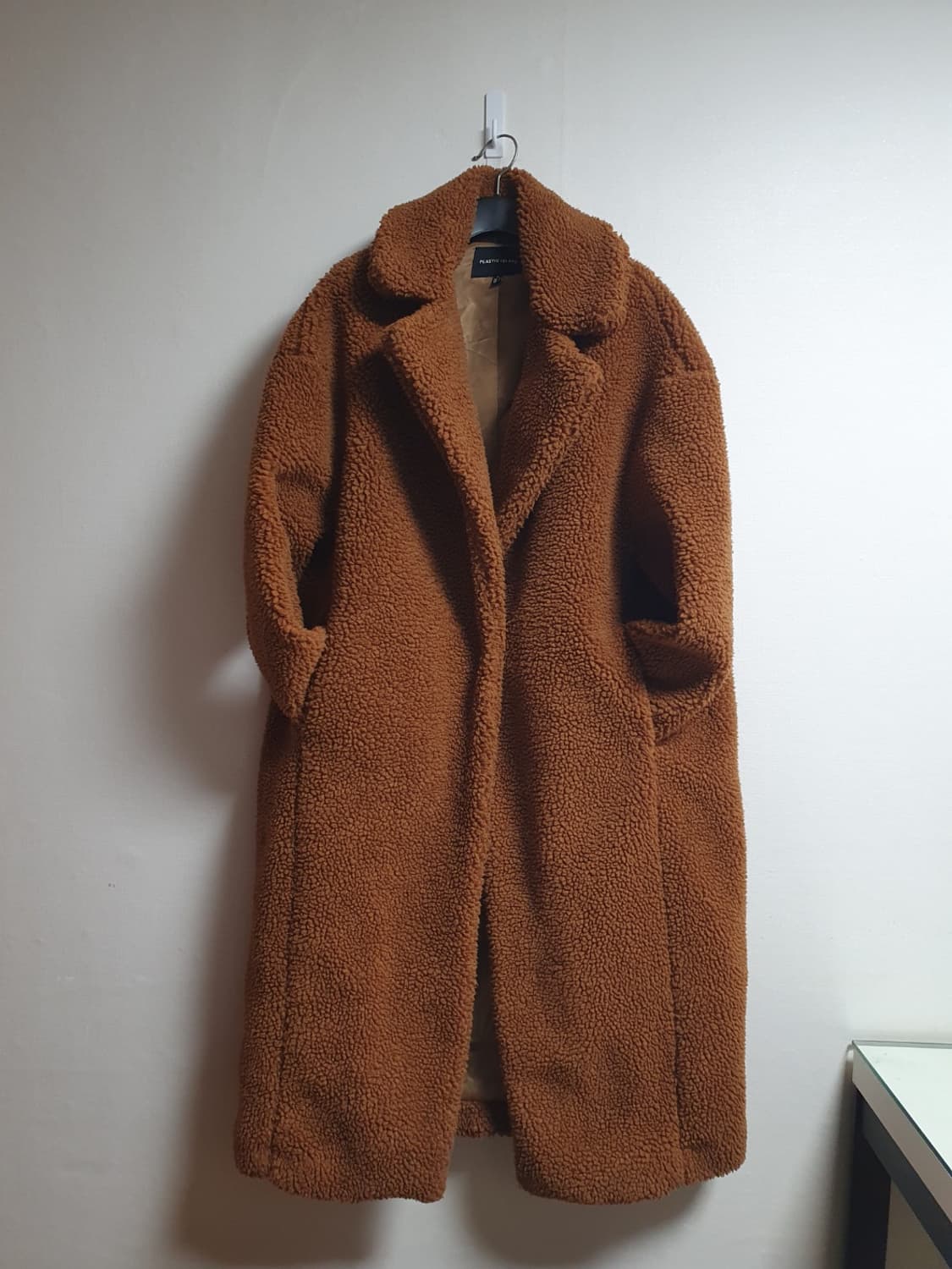 택포가 플라스틱아일랜드 코트 뽀글이 싱글버튼 무스탕코트 M 상품이미지2