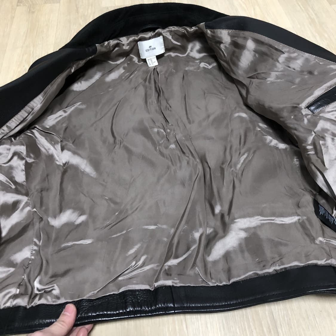 (105) H&M EDITION 소가죽 스웨이드 믹스 라이더 자켓 블랙 상품이미지6