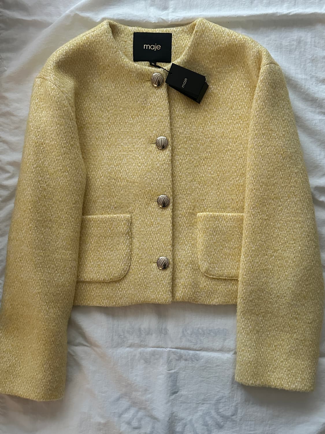 Maje 마쥬 옐로우 트위드 자켓 상품이미지3