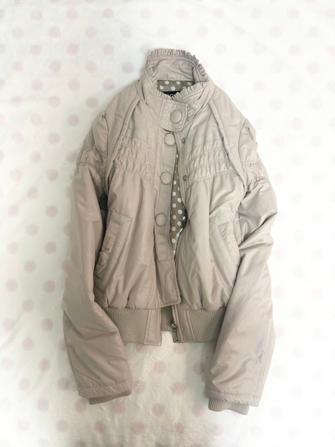 빈티지 에고이스트 그레이 도트 프릴 점퍼 갸루아카이브니혼진너드 상품이미지1