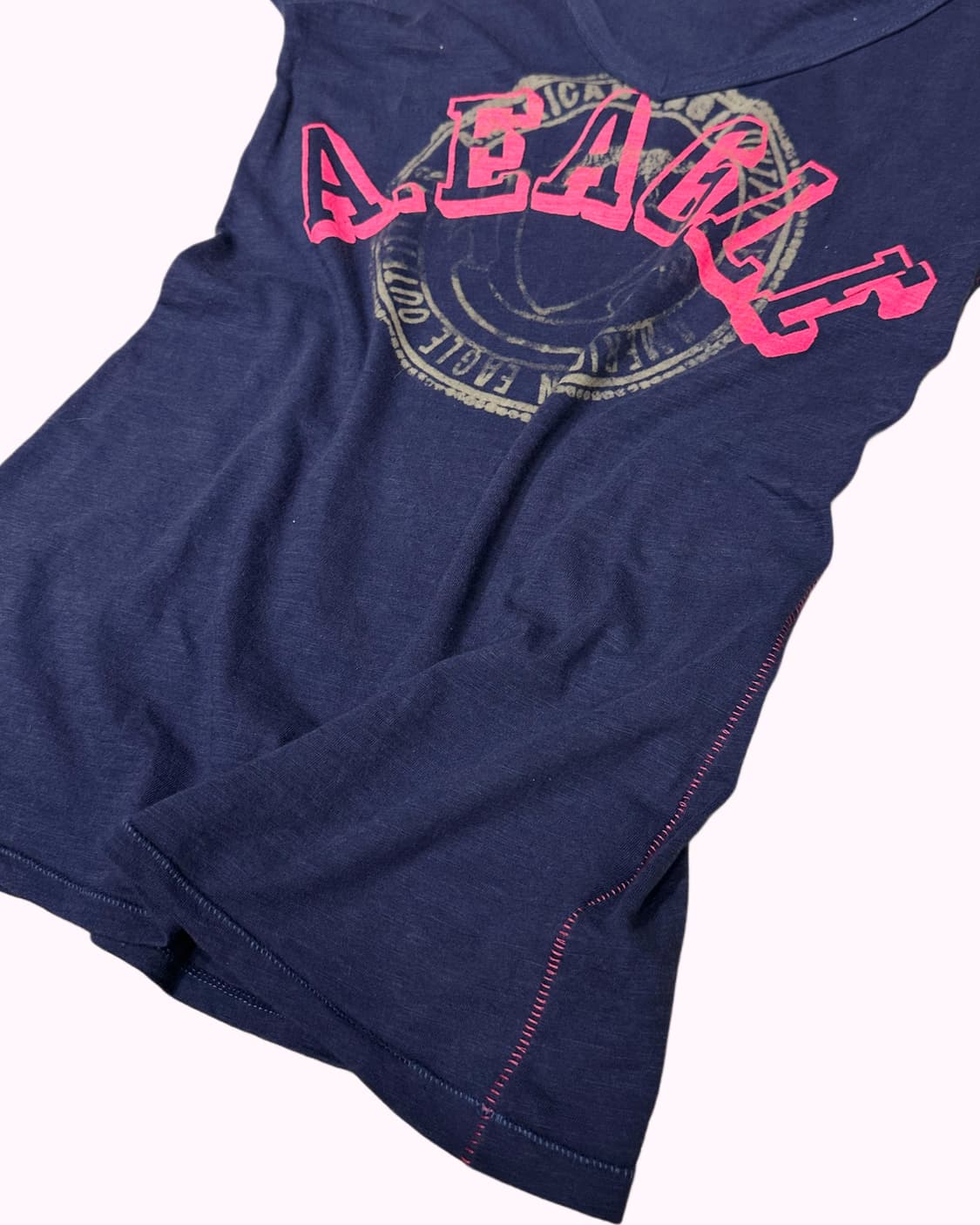 logo navy v-neck t-shirt 상품이미지3