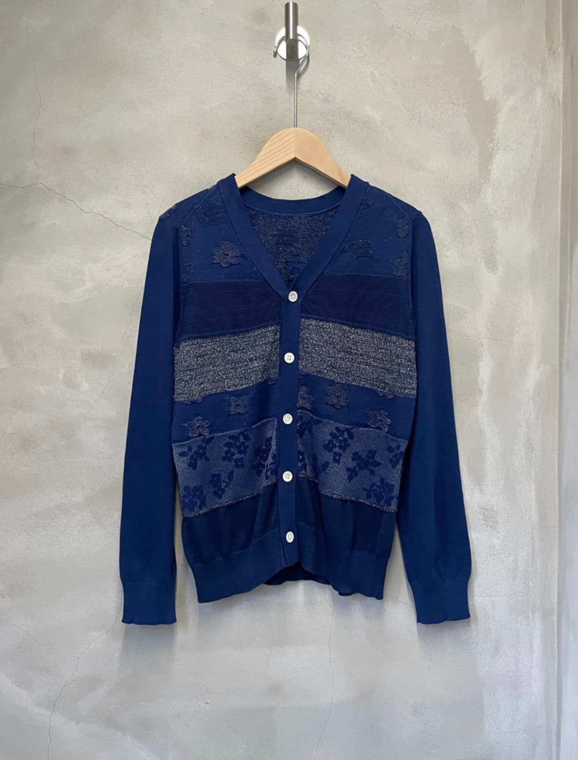 꼼데가르송 트리콧 가디건 블루 상품이미지1