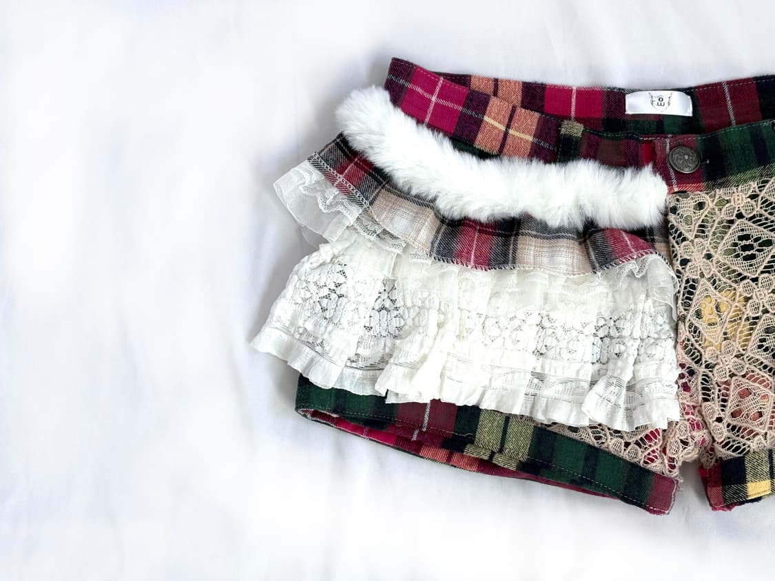 Custom)plaid Music-note🎵 preppy set 상품이미지9