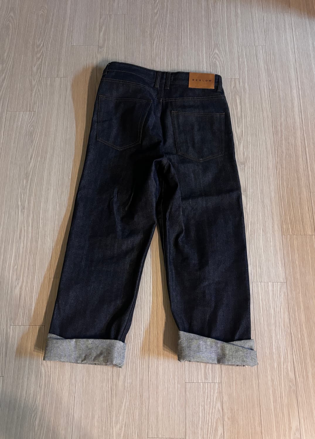 BESLOW 생지 데님 28 / 진청 롤업 데님팬츠 상품이미지2