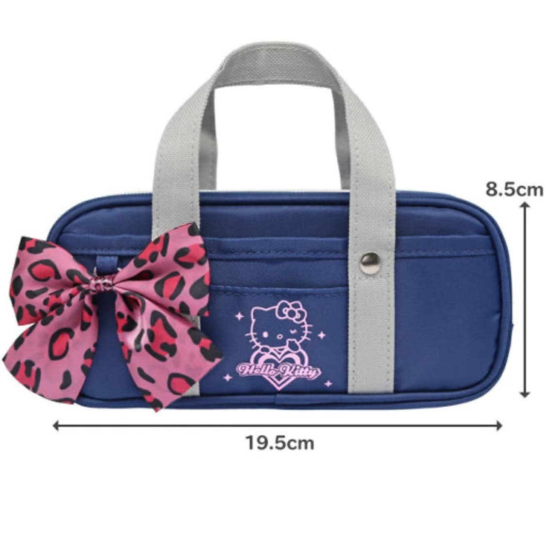 정품 키티 갸루 레오파드 스쿨백 보스턴백 리본 파우치 펜케이스 필통  상품이미지3