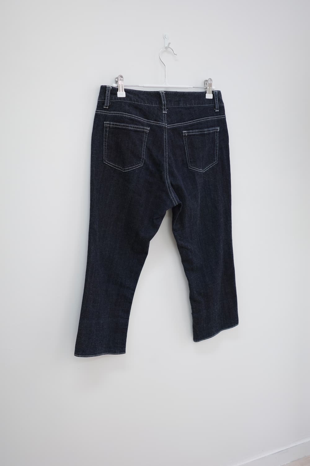 Denim check capri pants 상품이미지3