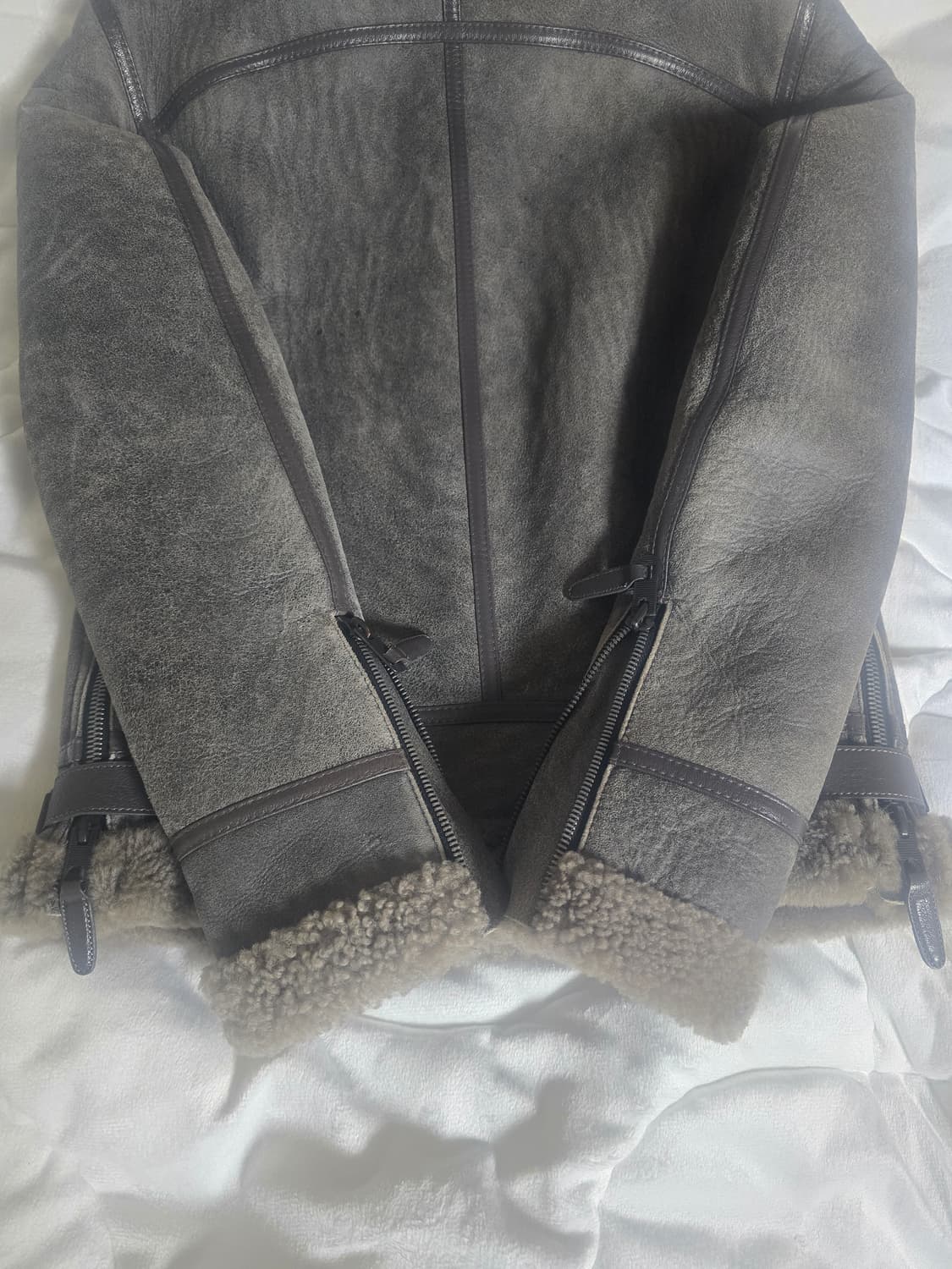 타임옴므 천연 양가죽 양털 무스탕 100사이즈 (정가 350만원대) 상품이미지5