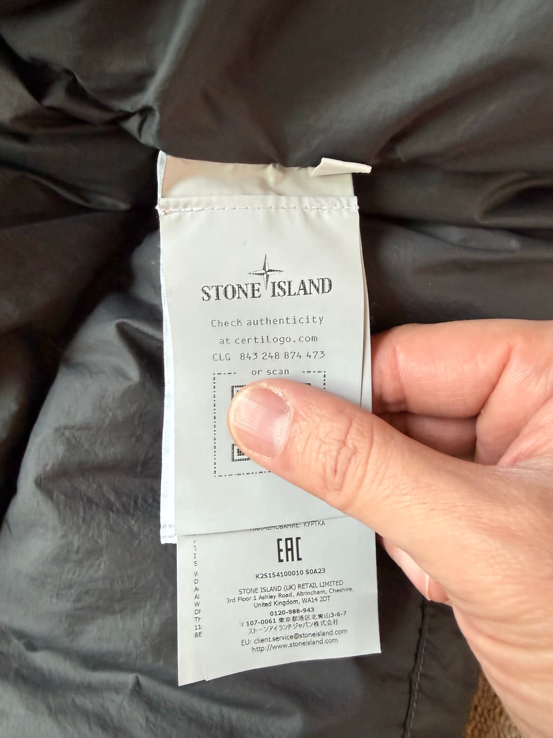 25fw 스톤아일랜드 크링클랩스 패딩 리드 그레이 L 상품이미지4