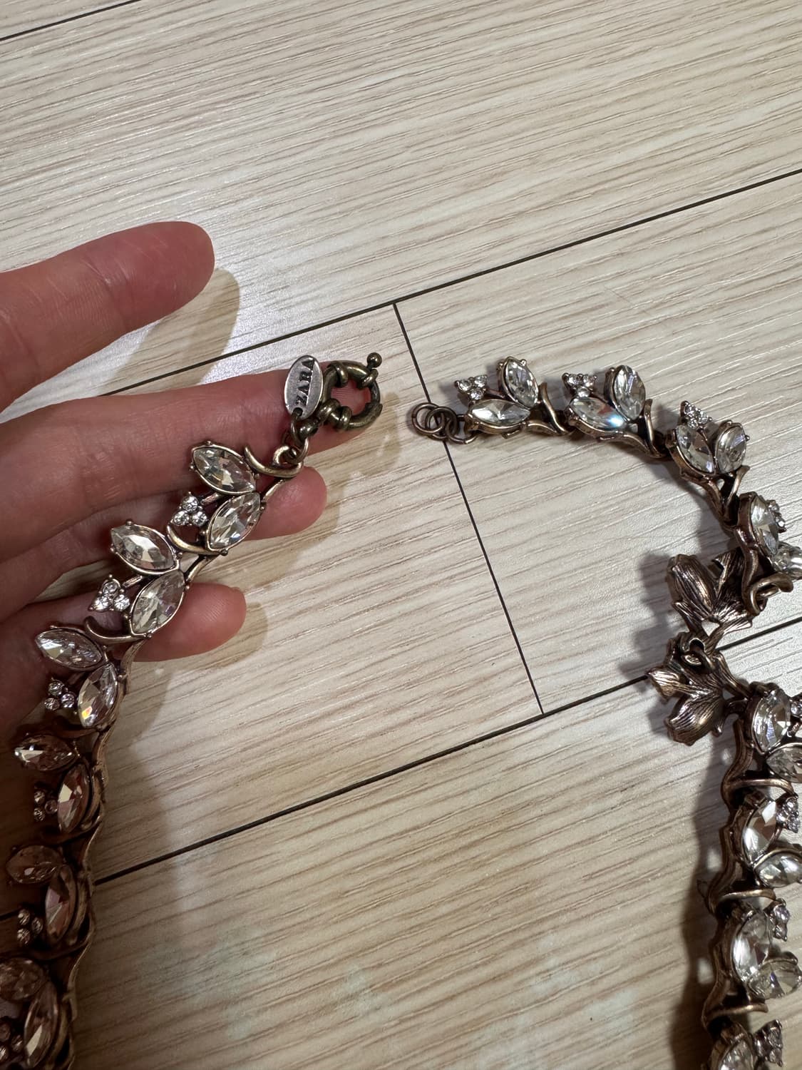 새상품 자라 크리스탈 엔틱 스타일 네크리스 목걸이 타임 오브제 마쥬 마인 상품이미지4