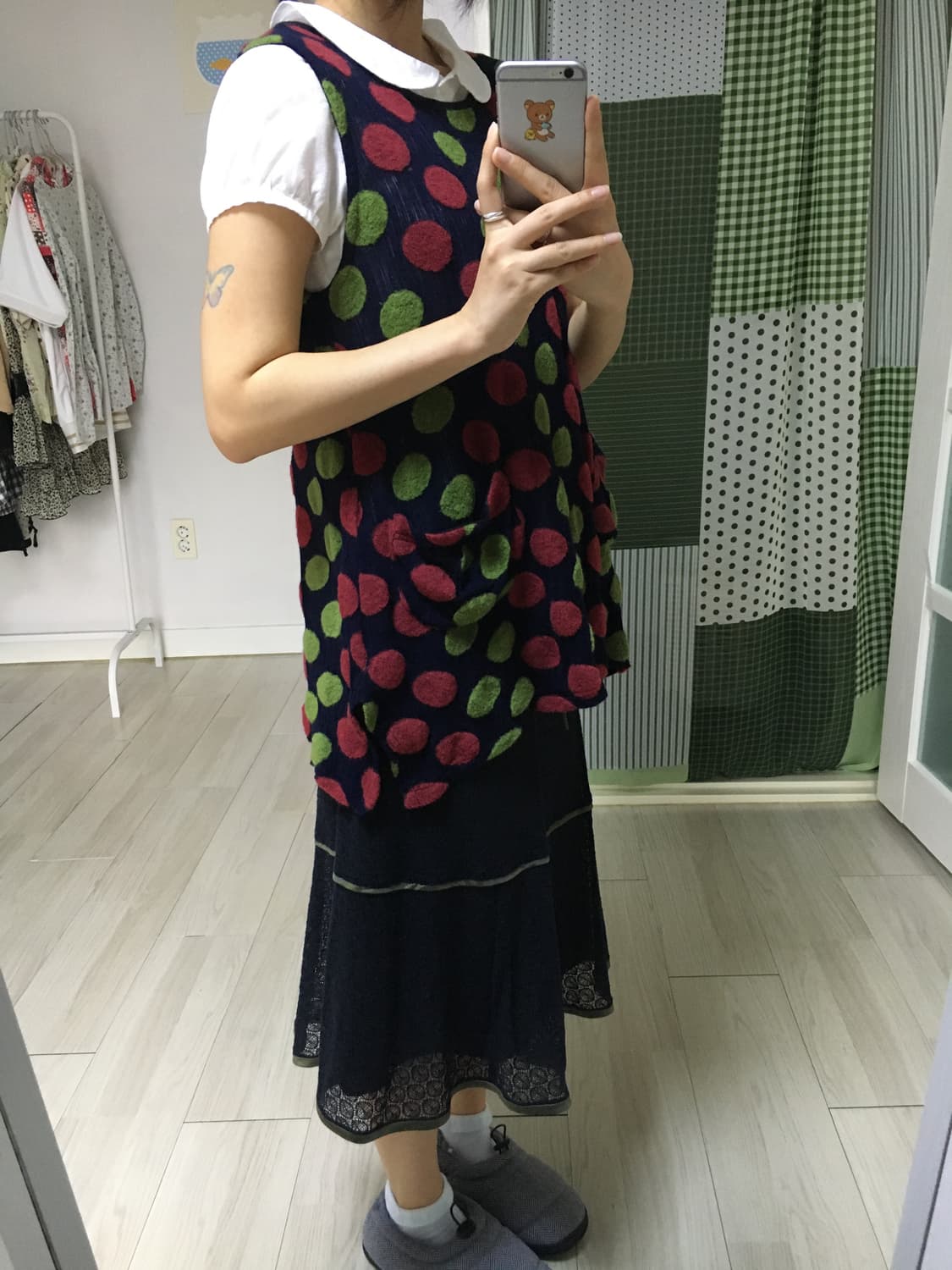 도트 포인트 민소매 니트 상품이미지9