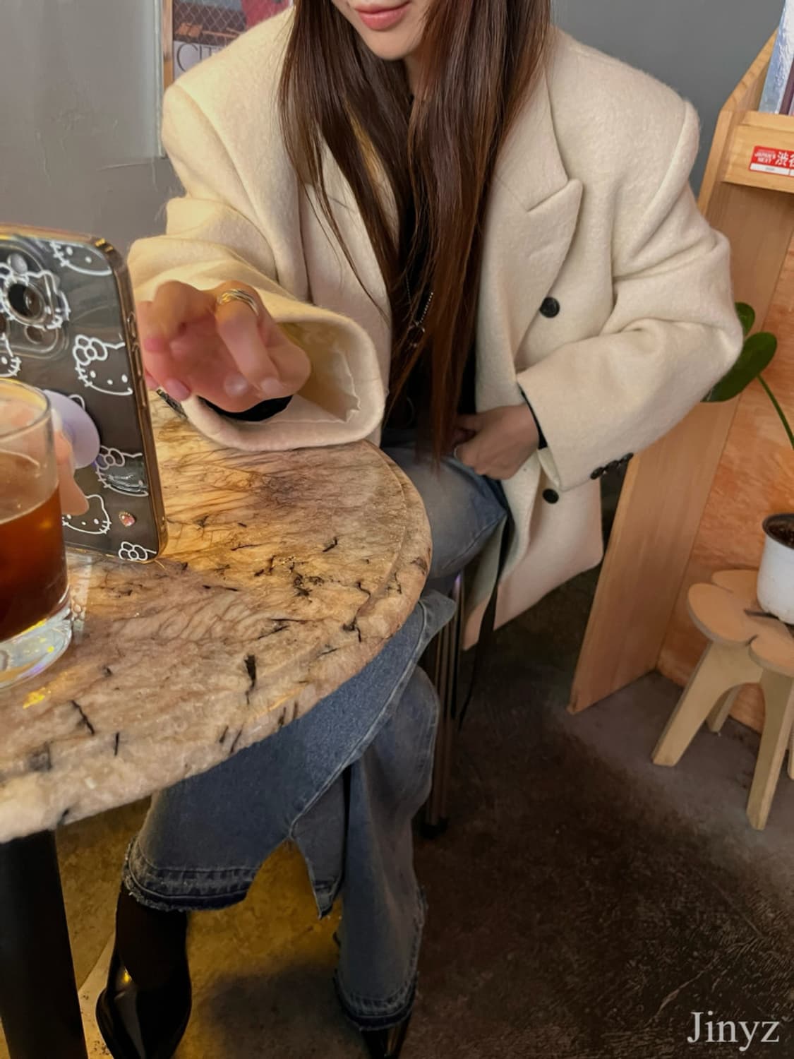 도매택 메이드 알파카 코트 아이보리 상품이미지3