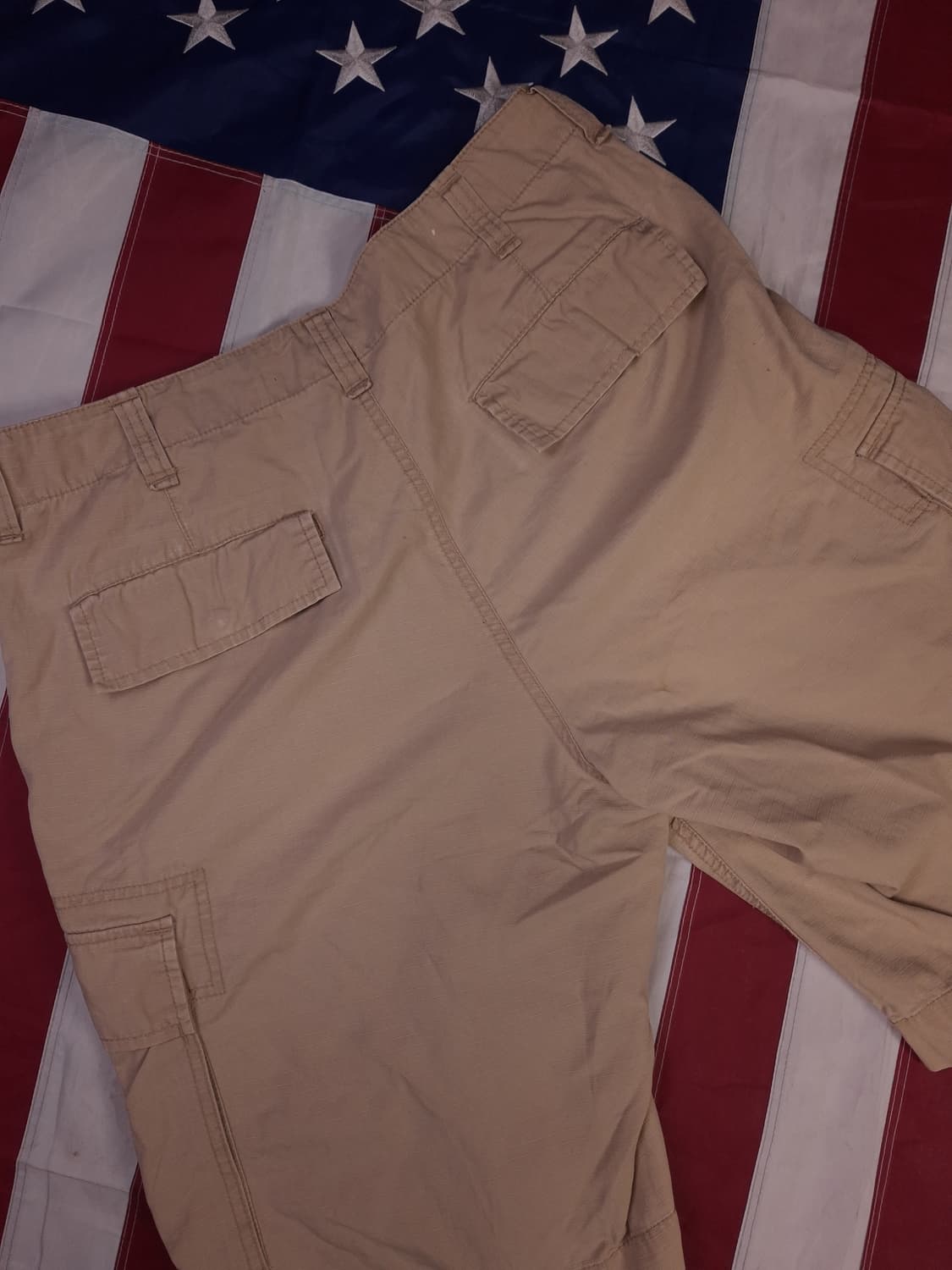 오리지날 폴로 진스 립스탑 성조기 카고 반바지 상품이미지2