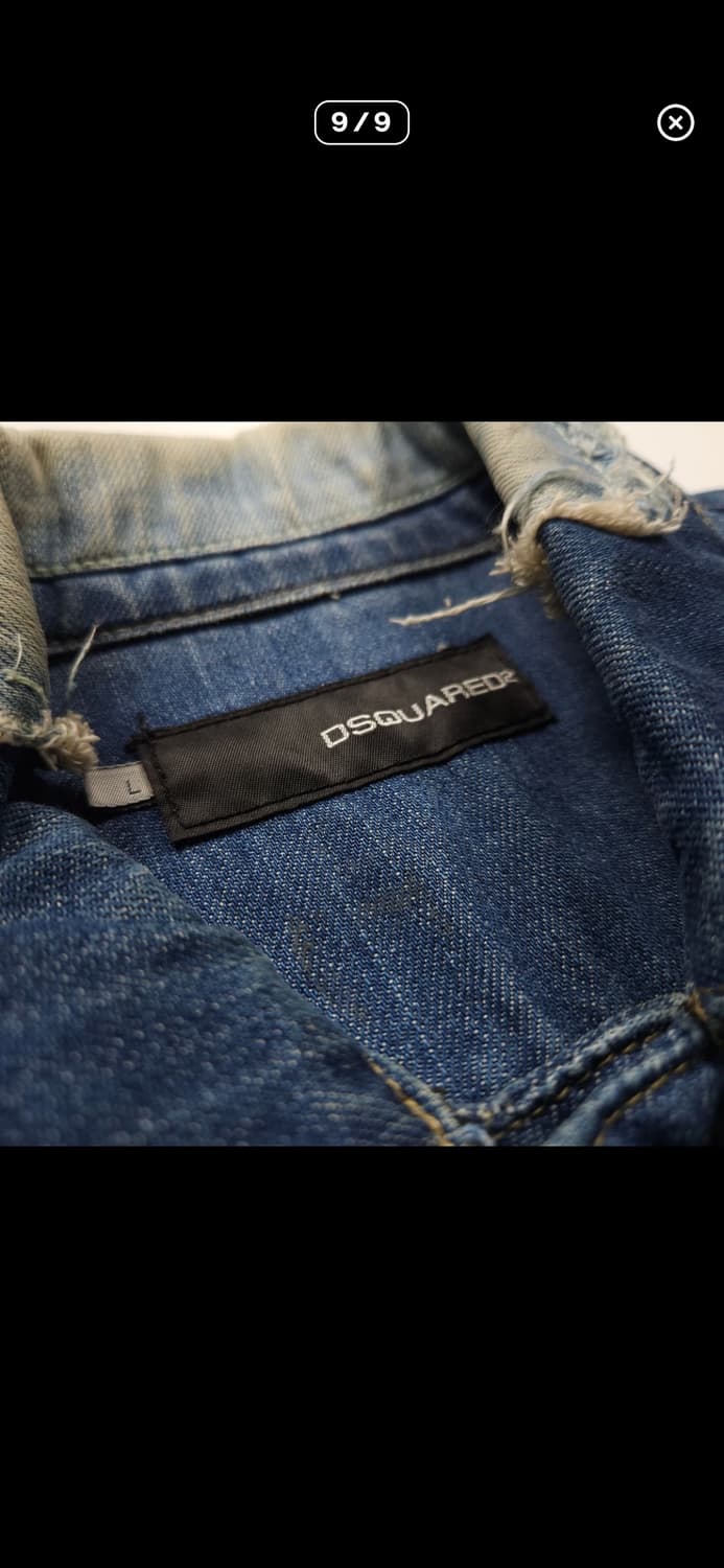 [L] 디스퀘어드2 00‘s 빅로고 디테일 워싱 데님 트러커 자켓 상품이미지9