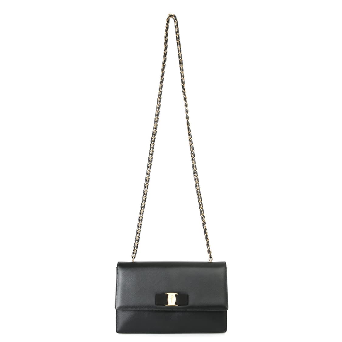 페라가모 지니백 바라 리본 체인 크로스 블랙 미니백 21-E480 상품이미지1