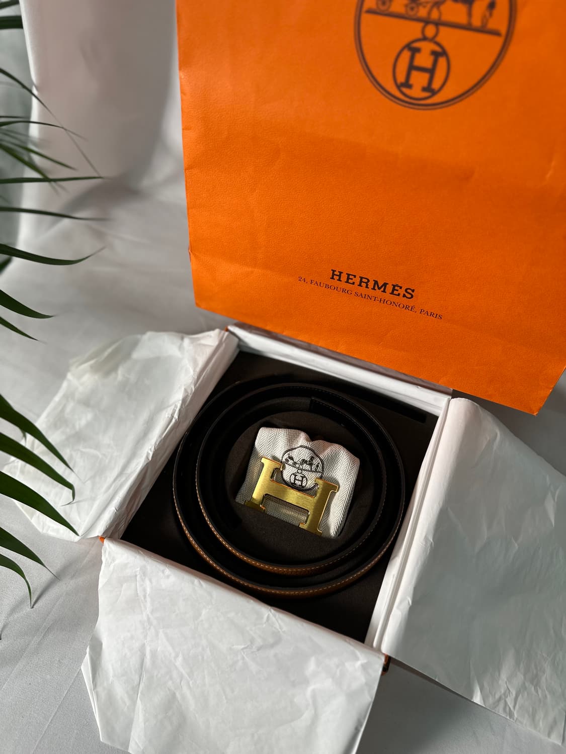 에르메스 H 벨트 버클 리버시블 레더 스트랩 32mm 상품이미지5