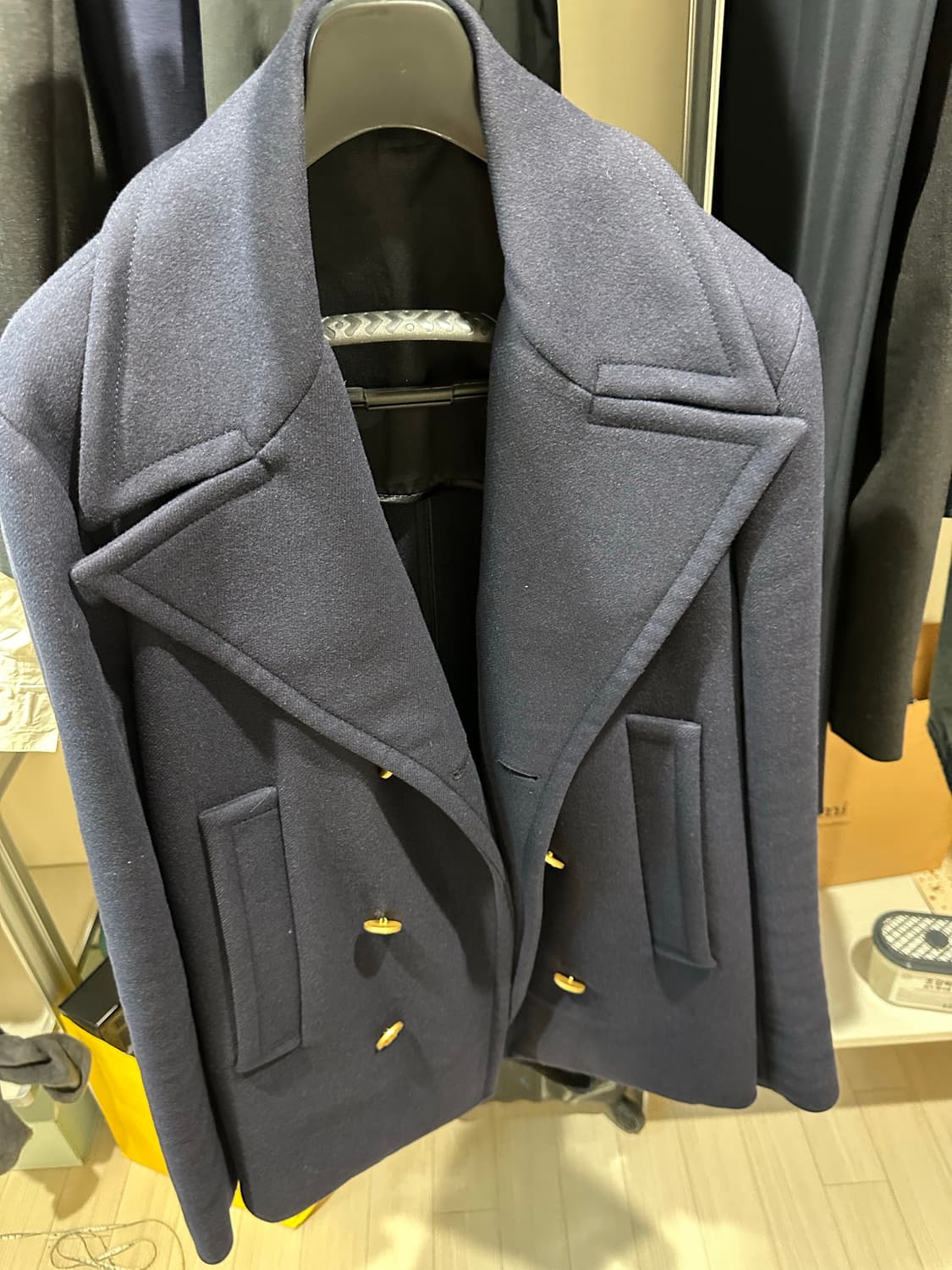 발렌티노 네이비 금장피코트 48 상품이미지2