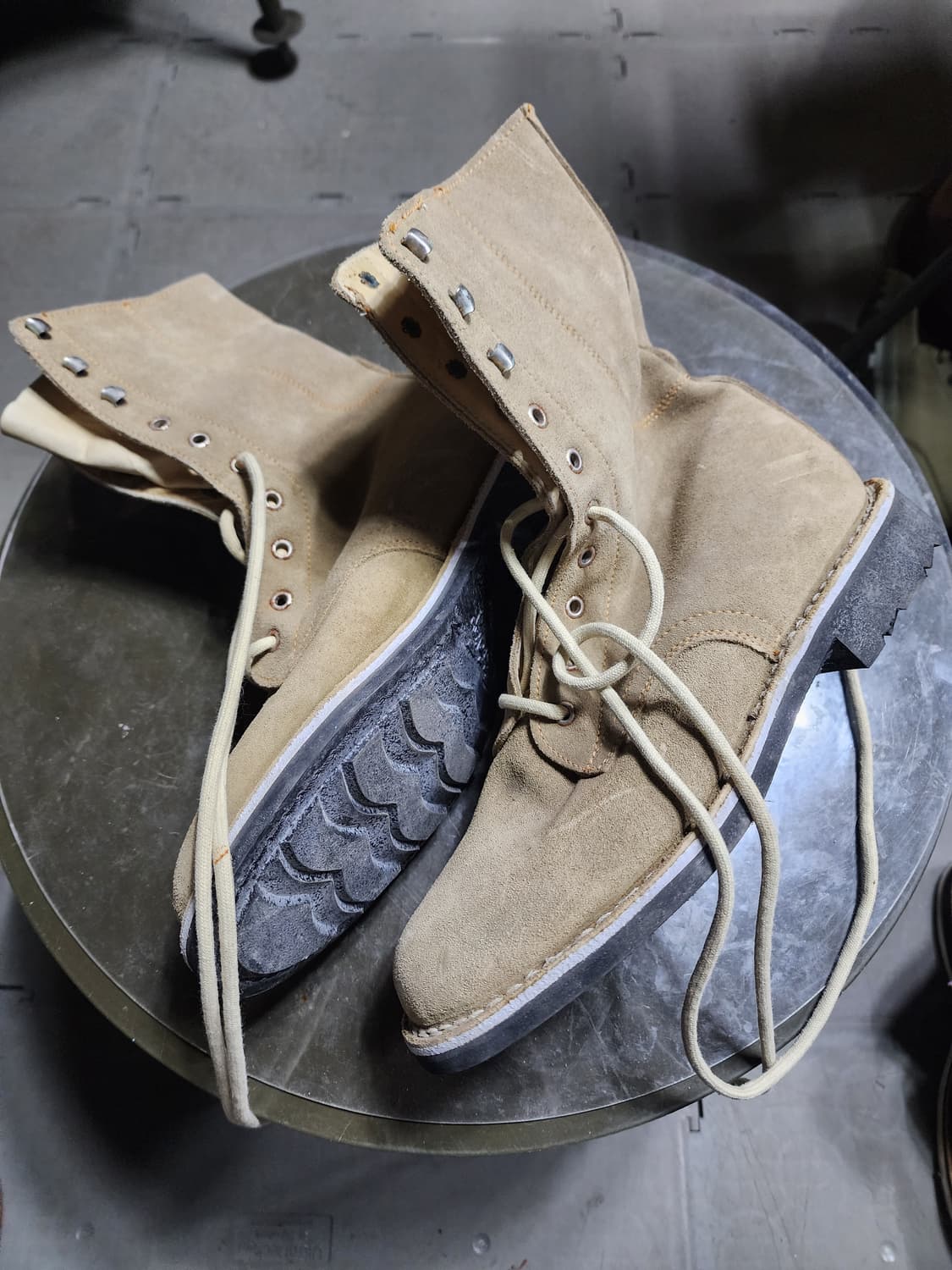 빈티지 이탈리아군 스웨이드 부츠 상품이미지3