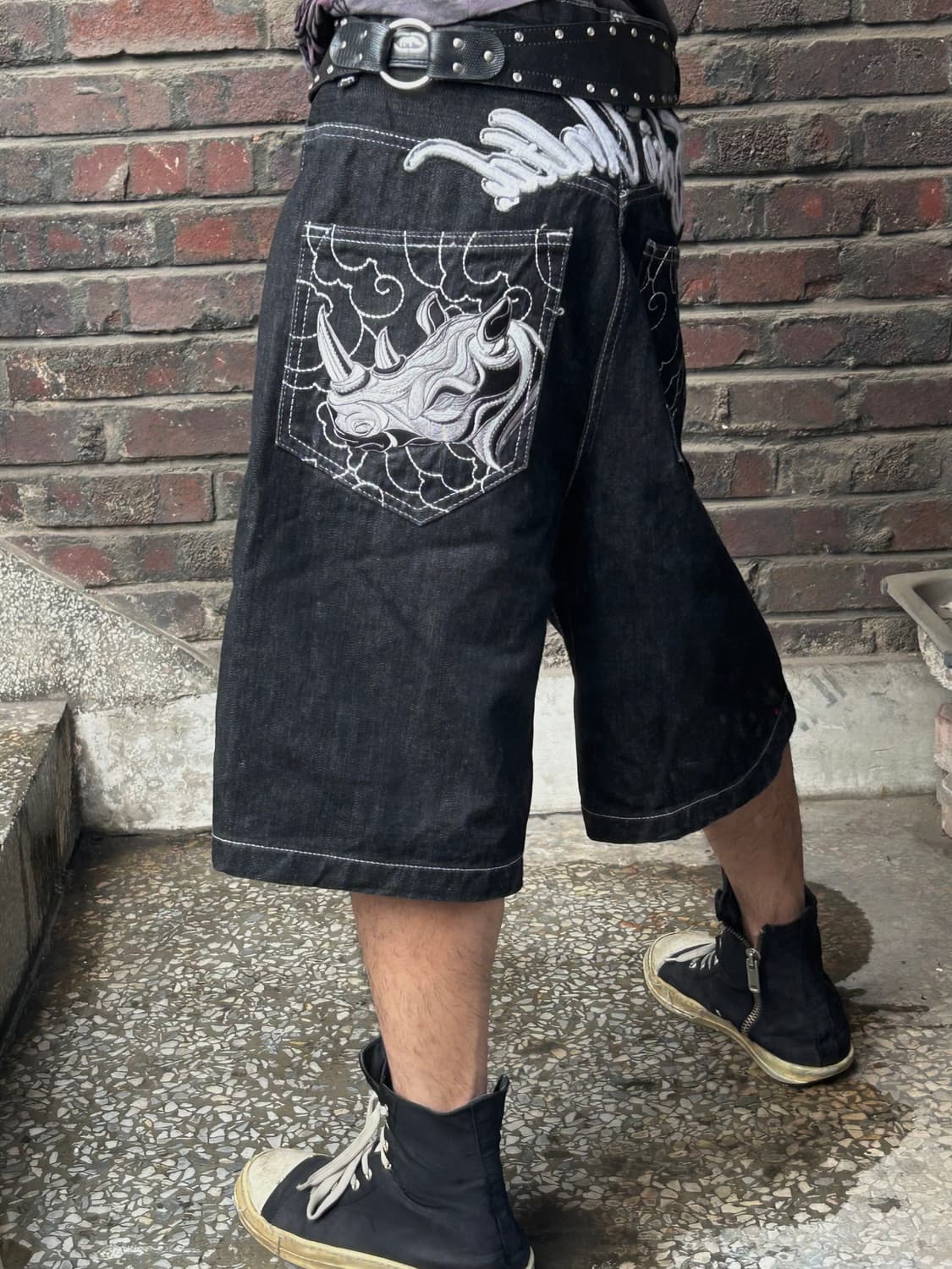 *rare* 빈티지 올드스쿨 90s 에코 언리미티드 힙합 버뮤다 팬츠 상품이미지2