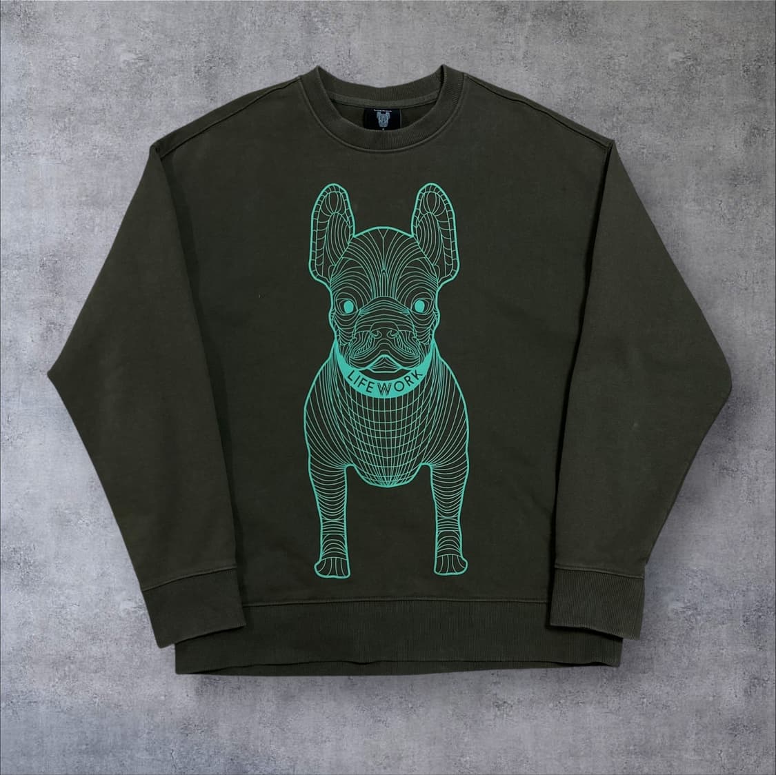 라이프워크 라독 빅로고 카키 맨투맨 상품이미지1